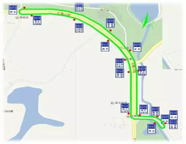 东莞科目三水濂山电子路考路线图!